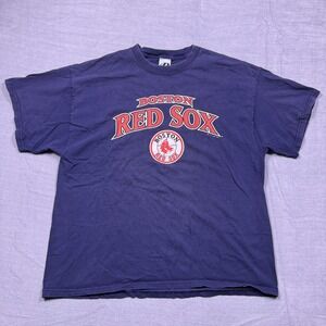 Dynasty Mens Navy Short Sleeve Crew Neck Boston‎ Red Sox Graphic T-Shirt Size XL